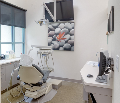 Modern dental treatment room at Westlake Smile Design